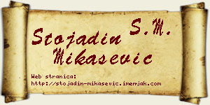 Stojadin Mikašević vizit kartica